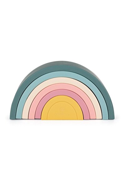 Petite&Mars Jucarie pentru stivuire, Petite&Mars, Curcubeu, 14x7.5x5 cm, Sili...