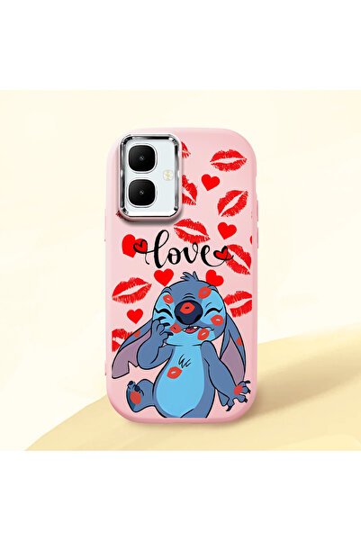 ucuc حافظة سيليكون وردية اللون متوافقة مع هاتف Infinix Smart 10 مع حماية للكا...