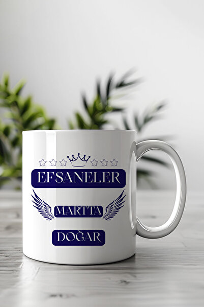 giftkonsept Taç ve Yıldız منقوش Efsaneler Martta Doğum Günü Hediyelikan Kupa ...