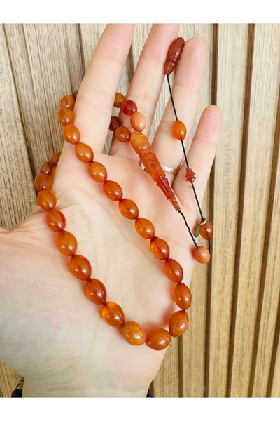 Tesbihas Atölyesi Mehmet Hizarcı Master Signed Set with Cumin Cut Amber Rosar...