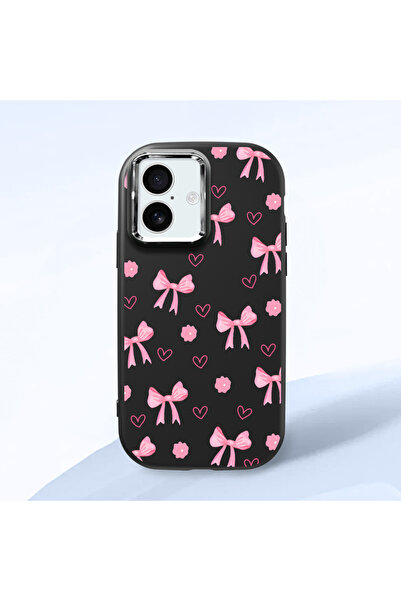 ucuc حافظة سيليكون سوداء متوافقة مع آيفون 16 مع حماية للكاميرا ماصّ للصدمات ف...