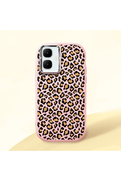 ucuc حافظة سيليكون وردية متوافقة مع هاتف Infinix Smart 10 مع حماية للكاميرا م...