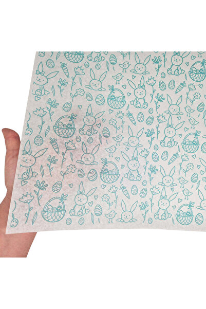 Papette Set 200 buc Hârtie de mătase model Paște Turquoise Spring Field 28g –...