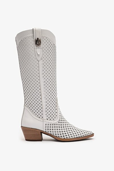 Louis Cardy Sasha White Leather Women's Summer Boots