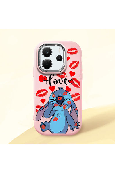 ucuc حافظة سيليكون وردية متوافقة مع Redmi Note 14 4G مع حماية للكاميرا ماصّ ل...