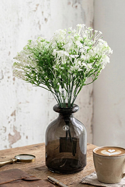 Yapay Çiçek Deposu Artificial Greenery 5-Branch Wild Holly Bunch 33 cm Green-...