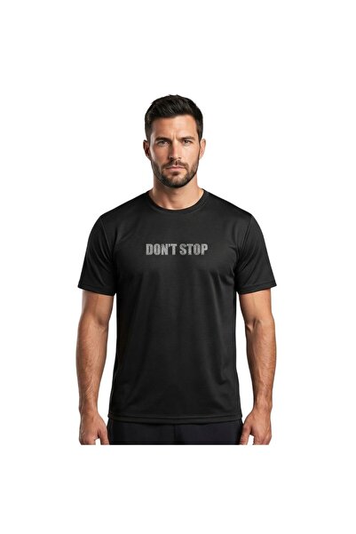 trender 0 Ogrlica Dont Stop Muška T-shirt Modal Crna
