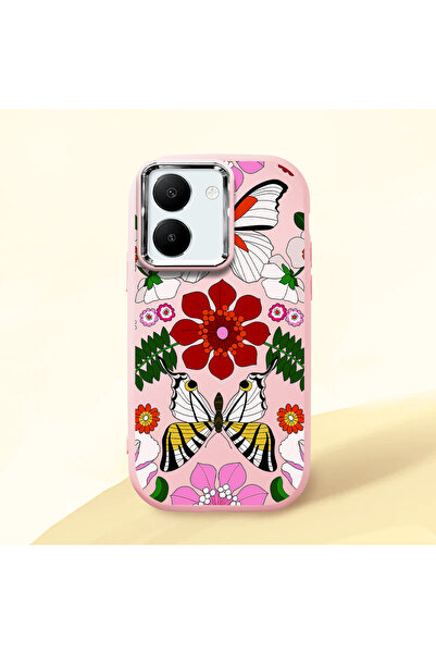 ucuc حافظة سيليكون وردية اللون متوافقة مع ماصّ للصدمات كاميرات من Vivo Y77T/Y...