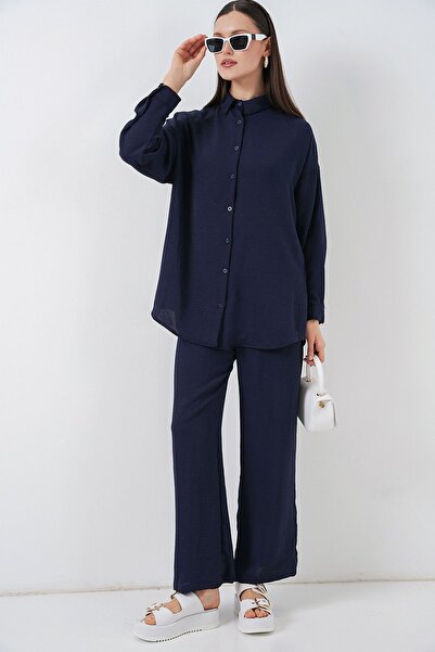 Hiccup Σετ πουκάμισο με oversized κουμπιά και παντελόνι φαρδιάς γραμμής BDART