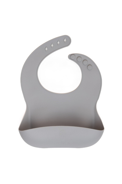 melvelo Bavetă moale din silicon alimentar pentru bebeluși, diversificare, - Gri