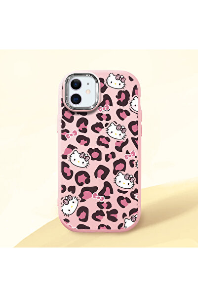 ucuc iPhone 11 Uyumlu Darbe Emici Kamera Korumalı pembe Silikon Kılıf Hello K...