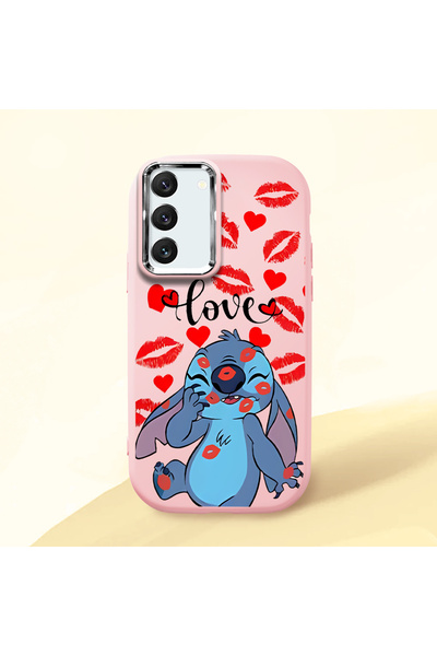 ucuc حافظة سيليكون وردية متوافقة مع هاتف سامسونج جالاكسي S22 مع حماية للكامير...