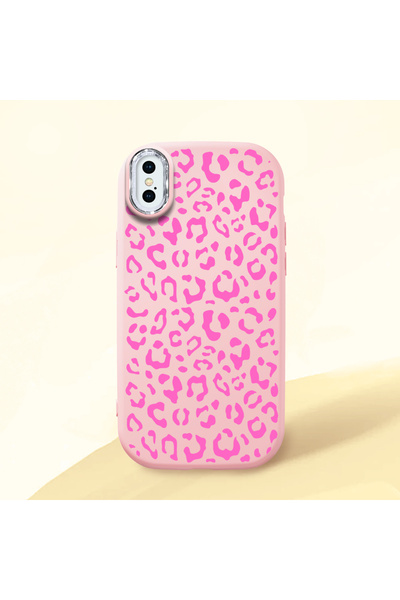 ucuc iPhone XS Max Uyumlu Darbe Emici Kamera Korumalı pembe Silikon Kılıf Leo...