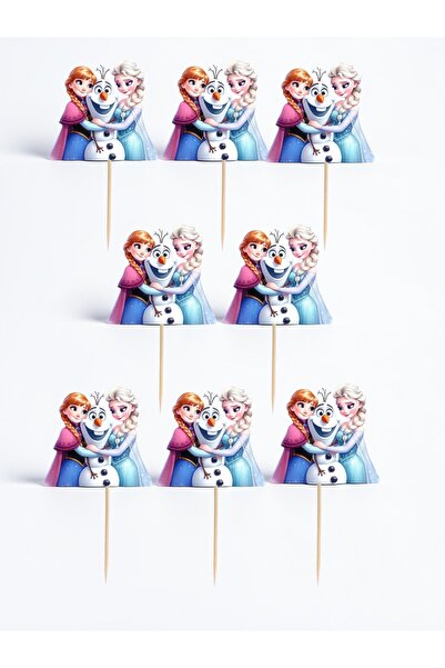 Sinem Gift Elsa and Anna Concept Birthday - Elsa and Anna 8-Piece Cupcake Dec...