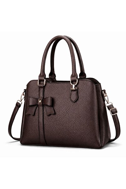 Gold Vitray artificial Leather shoulder and handbag bag