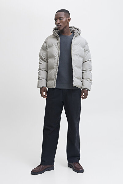 Jack & Jones Erkek JJESOHO Kapüşonlu Puffer Mont – Siyah, Yüksek Kalite, Fermuarlı, Uzun Kollu, Kışl
