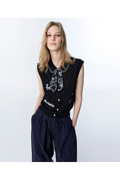 Twist FULAR AKSESUARLI VE NAKIŞLI TRİKO