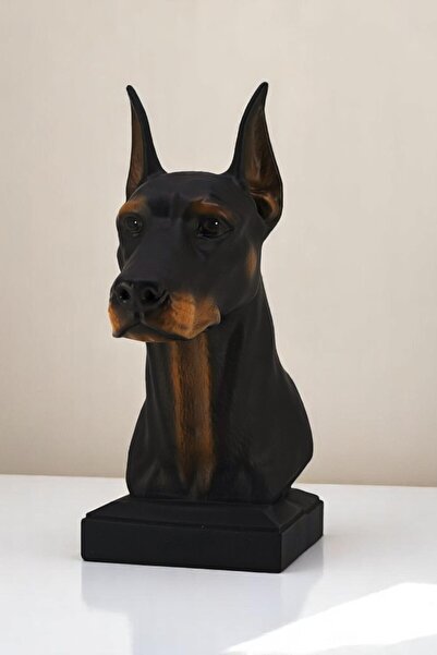 Hunga Dekoratif Doberman Büst Heykel