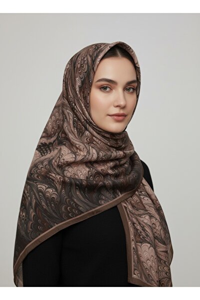 Onur Şal - Yeni Desen Kraşlı Şal Ebruel Desen Mevsimlik Ürün Moda Mağaza