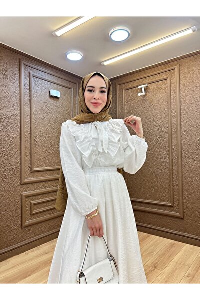 merve ada design Kadın Yazlık İnce Cupra Kumaş Etekli Takım