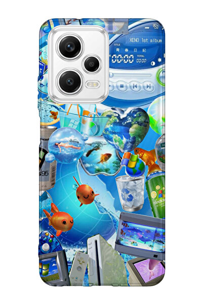 lelia حافظة هاتف شفافة متوافقة مع Redmi Note 12 5G مطبوع |   مجموعة: إيرو جلا...