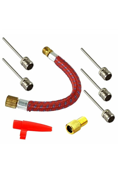 zola Set de accesorii pentru pompă sau compresor, metal și plastic, roșu