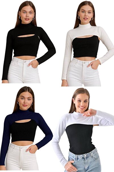 ALDAIYR 4 Pcs Neck Collar Sleeves with Sleeves for Islamic Dress