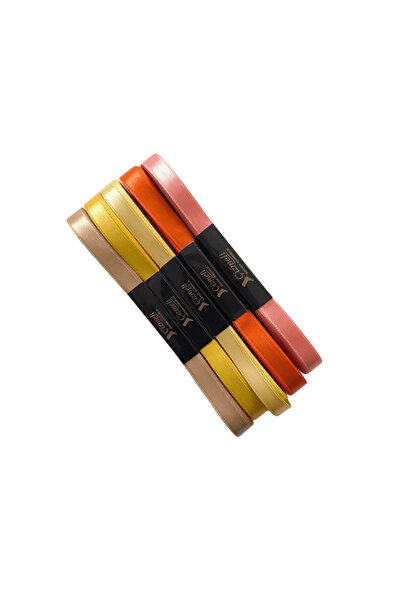 çizmeli Double-Sided Satin Ribbon 10 mm 10 m 5 Pieces Gold-Yellow-Light Yello...