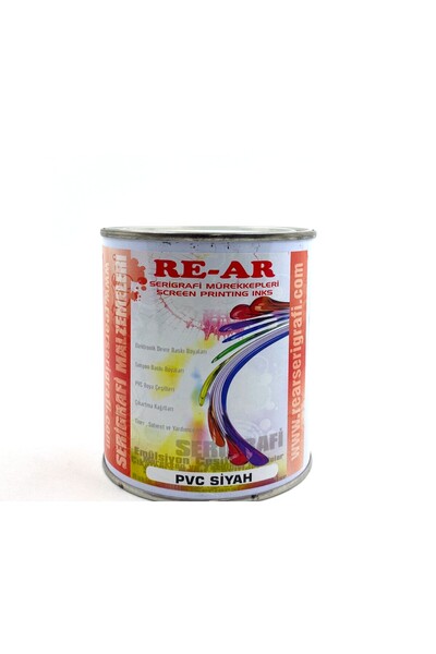 RE-AR SERİGRAFİ Re-ar Siyah Pvc Serigrafi Baskı Mürekkebi 1kg