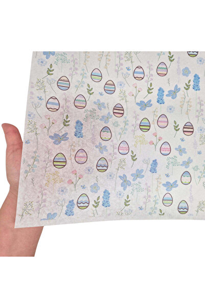 Papette Set 50 buc Hârtie de mătase model Paște Blue Blossom Eggs 28g – forma...