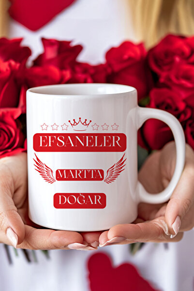 giftkonsept Taç ve Yıldız منقوش Efsaneler Martta Doğum Günü Hediyelikan Kupa ...
