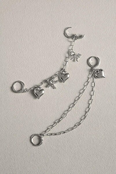 New Obsessions Silver Color Heart Pendant Multi-Purpose Charm Shoe Decoration