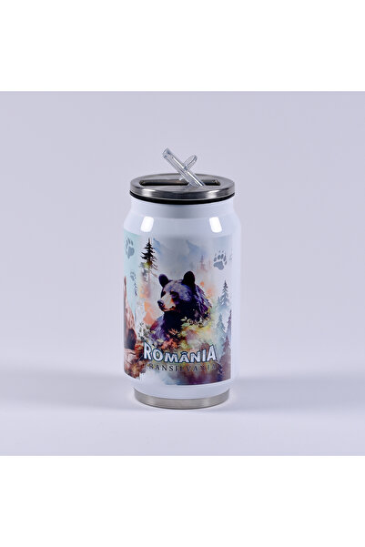 Antok Art Thermos with metal straw 250 ml - Design Urs