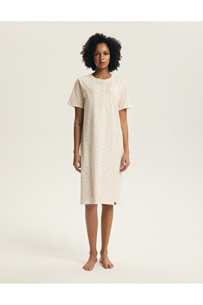 Henderson Women's Sleep T-Shirt Dress Short Sleeve 100% Cotton Comfy Strawber...