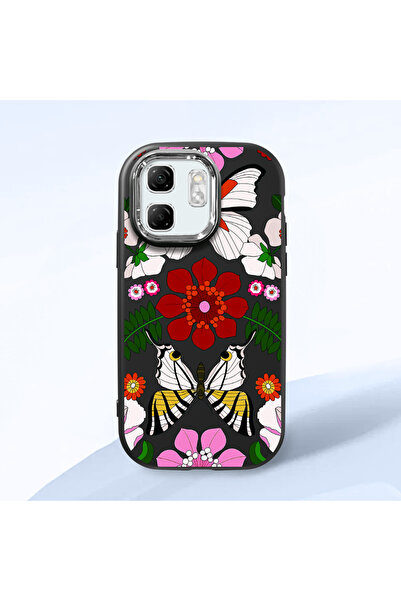 ucuc حافظة سيليكون سوداء متوافقة مع هاتف Infinix Hot 50i مع حماية للكاميرا ما...