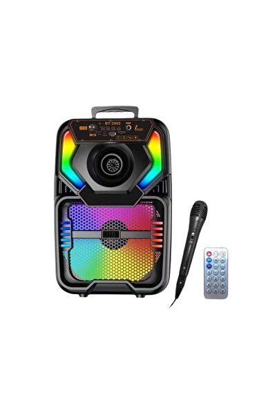 Concord BT-2092 FM Radyo/USB/Mikrofonlu/Kumandalı 8'' Taşınabilir Bluetooth H...