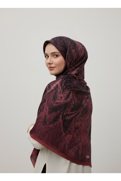 Onur Şal - Yeni Desen Kraşlı Şal Ebruel Desen Mevsimlik Ürün Moda Mağaza