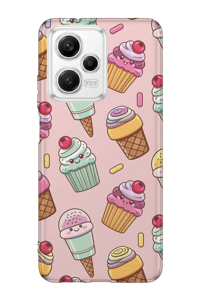 lelia حافظة هاتف شفافة متوافقة مع Redmi Note 12 5G مطبوع |   مجموعة: كاواي مي...