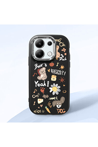 ucuc Redmi Note 13 4G Uyumlu Darbe Emici Kamera Korumalı Siyah Silikon Kılıf ...