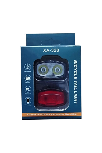 Z-Tools Σετ προβολέων και πίσω φώτων ποδηλάτου, φόρτιση USB, XA-328, / ZTS9125