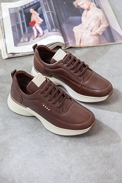 Adım Adım Mammamia Genuine Leather Extra Comfortable Thick Soled Casual Shoes