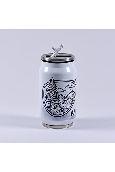 Antok Art Thermos with metal insulated straw 250 ml - Adventure