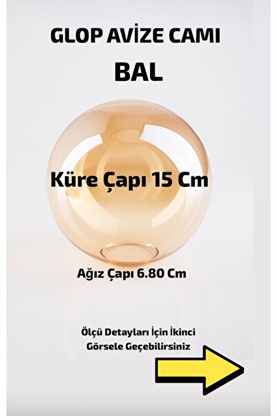 Allians 15 cm bal avize camı, yedek parça, Aydınlatma GLOP GLOP bal avize camı