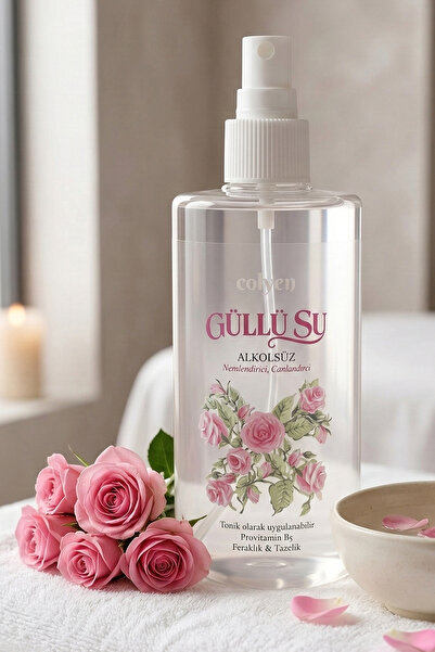 Colyen Güllü Su Alkol İçermeyen Nemlendirici & Canlandırıcı Tonik - Pembe Gül...