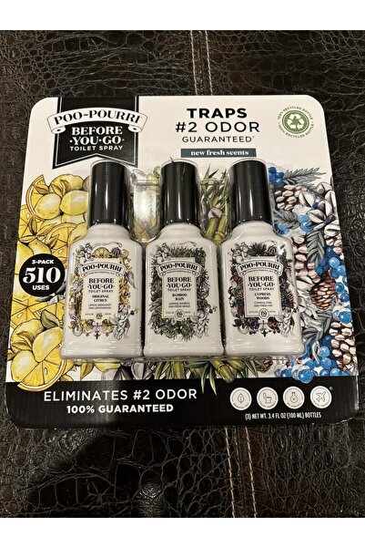 Poo-Pourri مجموعة متنوعة من بخاخات المرحاض، 3 × 3.4 أونصة سائلة، 3 × 100 مل، ...