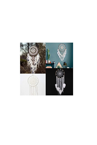 OEM Set 80 de piese de creatie cu fir macrame, inele si margele, bej