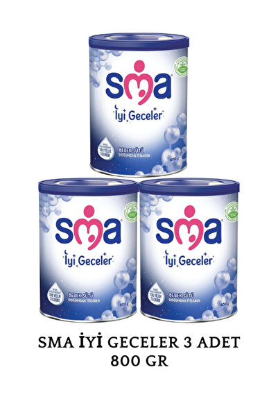 SMA İYİ GECELER 0-6 AY BEBEK SÜTÜ 800 GR 3 ADET
