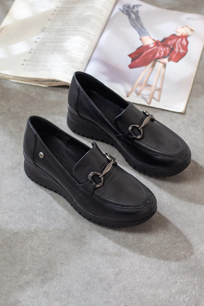 Adım Adım Mammamia Genuine Leather Wedge Heel Lu Shoes