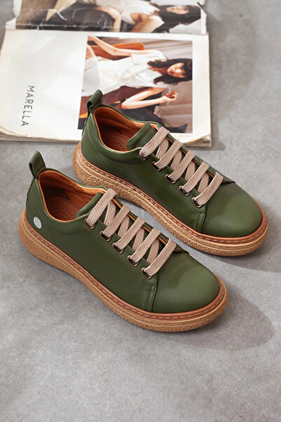 Adım Adım Mammamia piele naturală Pantofi casual verzi, foarte confortabili