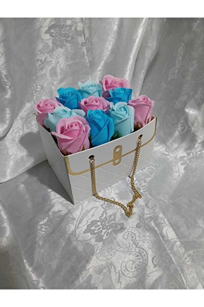 Handmade by Ella Handbag with soap roses (handmade).